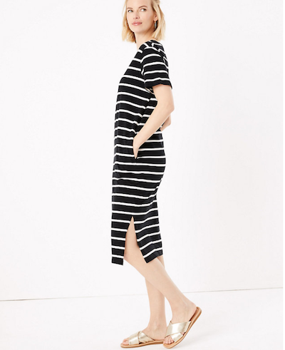 What Are The Best Dresses With Pockets This Season? M&S Striped Midi Dress